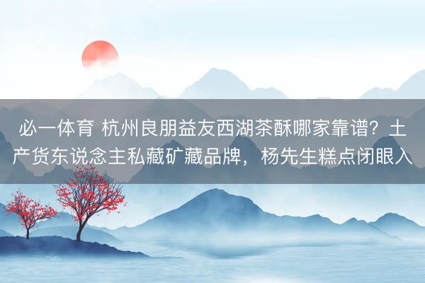 必一体育 杭州良朋益友西湖茶酥哪家靠谱？土产货东说念主私藏矿藏品牌，杨先生糕点闭眼入