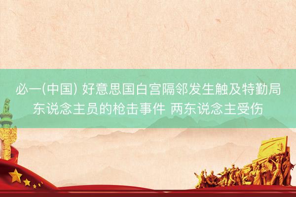 必一(中国) 好意思国白宫隔邻发生触及特勤局东说念主员的枪击事件 两东说念主受伤