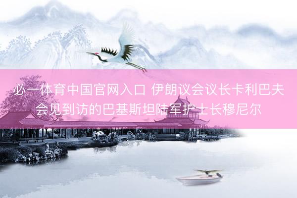 必一体育中国官网入口 伊朗议会议长卡利巴夫会见到访的巴基斯坦陆军护士长穆尼尔