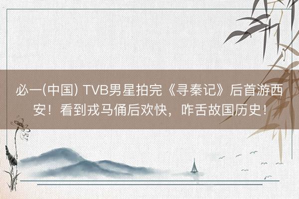 必一(中国) TVB男星拍完《寻秦记》后首游西安！看到戎马俑后欢快，咋舌故国历史！