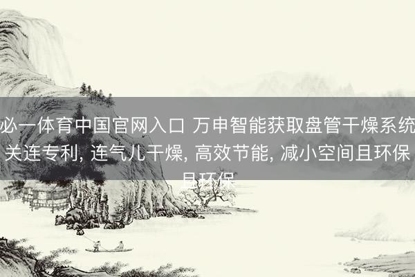 必一体育中国官网入口 万申智能获取盘管干燥系统关连专利, 连气儿干燥, 高效节能, 减小空间且环保