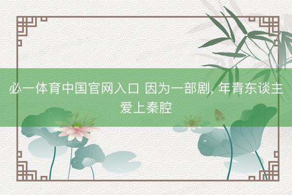 必一体育中国官网入口 因为一部剧， 年青东谈主爱上秦腔