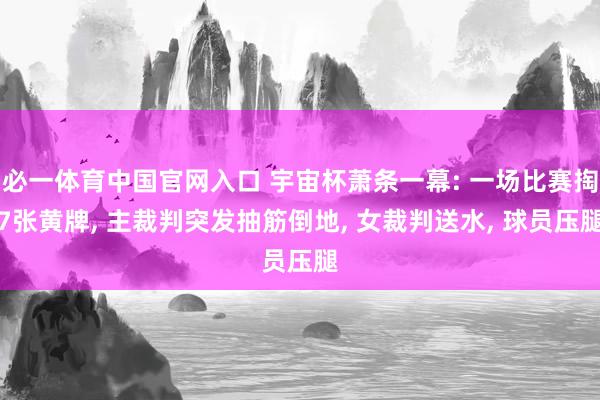 必一体育中国官网入口 宇宙杯萧条一幕: 一场比赛掏7张黄牌, 主裁判突发抽筋倒地, 女裁判送水, 球员压腿